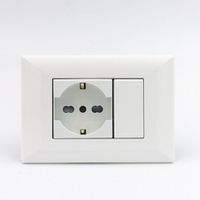 TOMACORRIENTE SCHUKO SIMPLE SINTHESI S22 PLACA BLANCA Y DADO BLANCO