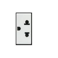 DADO TOMACORRIENTE SIMPLE UNIVERSAL CON TIERRA DE 1 MODULO SINTHESI S22 BLANCO