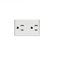 DADO TOMACORRIENTE DUPLEX AMERICANO CON TIERRA DE 3 MODULOS SINTHESI S22 BLANCO