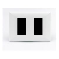 PLACA DOBLE DE 2 ESPACIOS SINTHESI S22 BLANCO