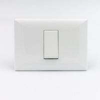 INTERRUPTOR SIMPLE  SINTHESI S22 PLACA BLANCA Y DADO BLANCO