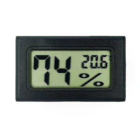 Medidor de Temperatura y Humedad Digital sin Sonda Negro