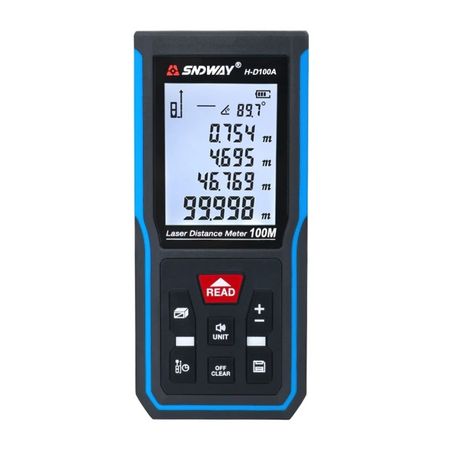 Medidor De Distancia Laser 100m con Nivel Digital H-D100A SNDWAY
