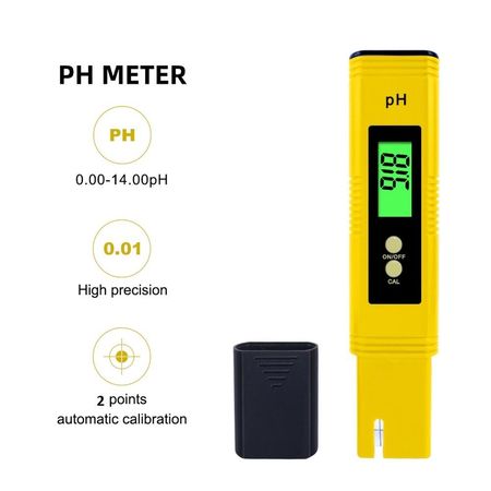 Medidor de PH Digital Peachimetro Phmetro Portatil Amarillo