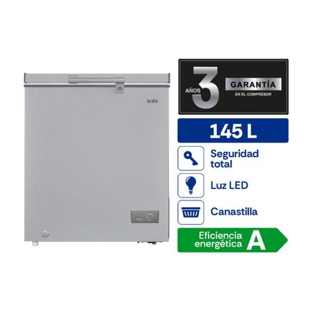 Congeladora Sole SOLCONGH145 Horizontal 1 Puerta 145L Gris