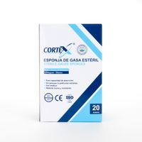 Esponja de Gasa Estéril CORTEX de 5 x 5 CM CAJA 20 UND