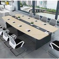ESCRITORIO DMUEBLES 300 CM BEIGE NEGRO MESA TRABAJO CONFERENCIA ZAPMAN