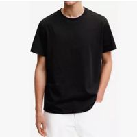 Polo Cuello Redondo Manga Corta Negro L