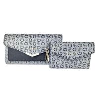 Set Billetera y Tarjetero Guess La Rosa SLG - Negro