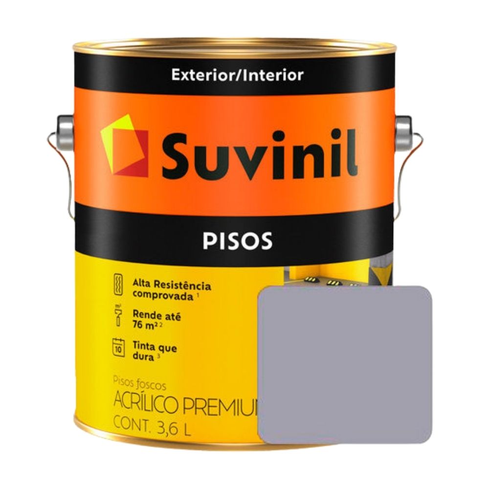 Pintura Latex para Pisos Suvinil Gris 3.6 litros