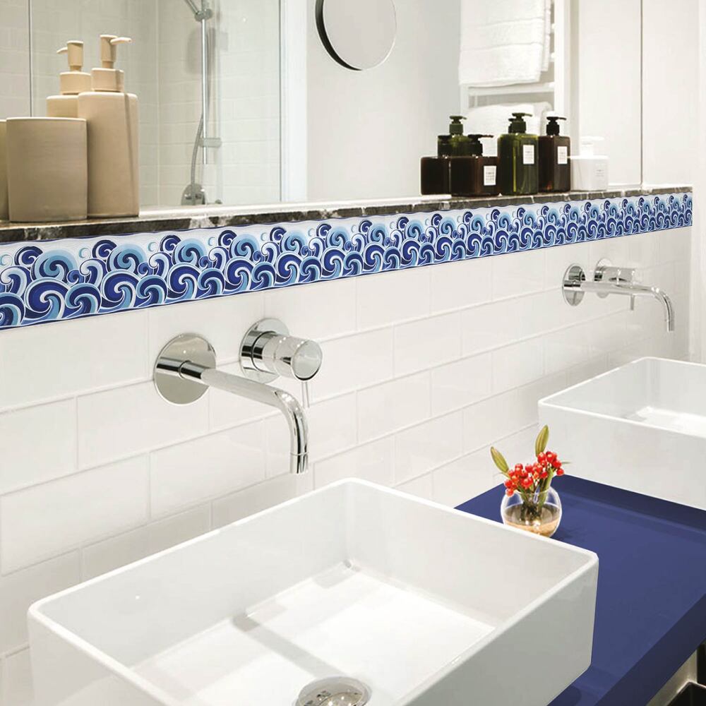 Listelo Cerámico Huanchaco Azul de 45x7.5 cm