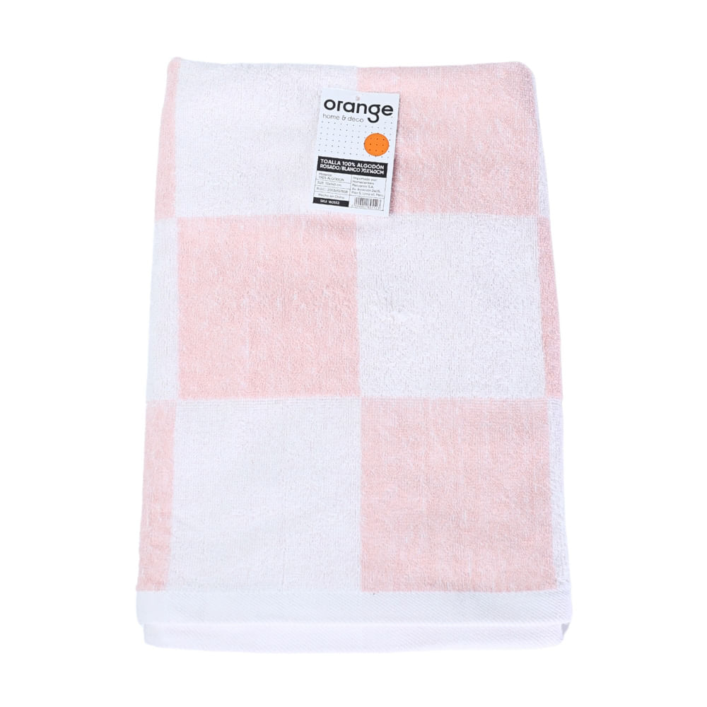 Toalla de Algodón Orange Modelo TOALLABROWN 70x140cm Marrón/Blanco