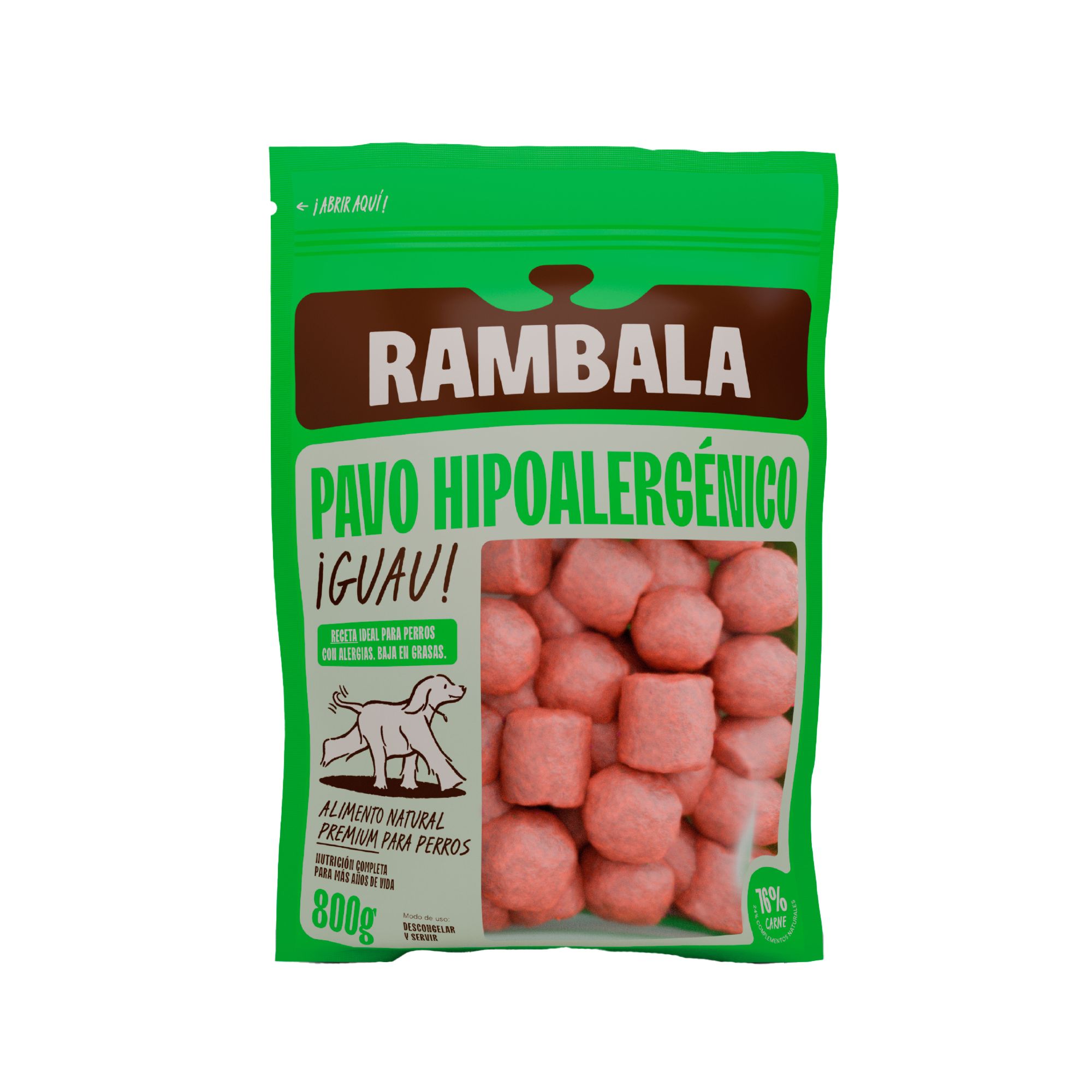 Alimento Rambala Natural Barf Pavo Hipoalergénico