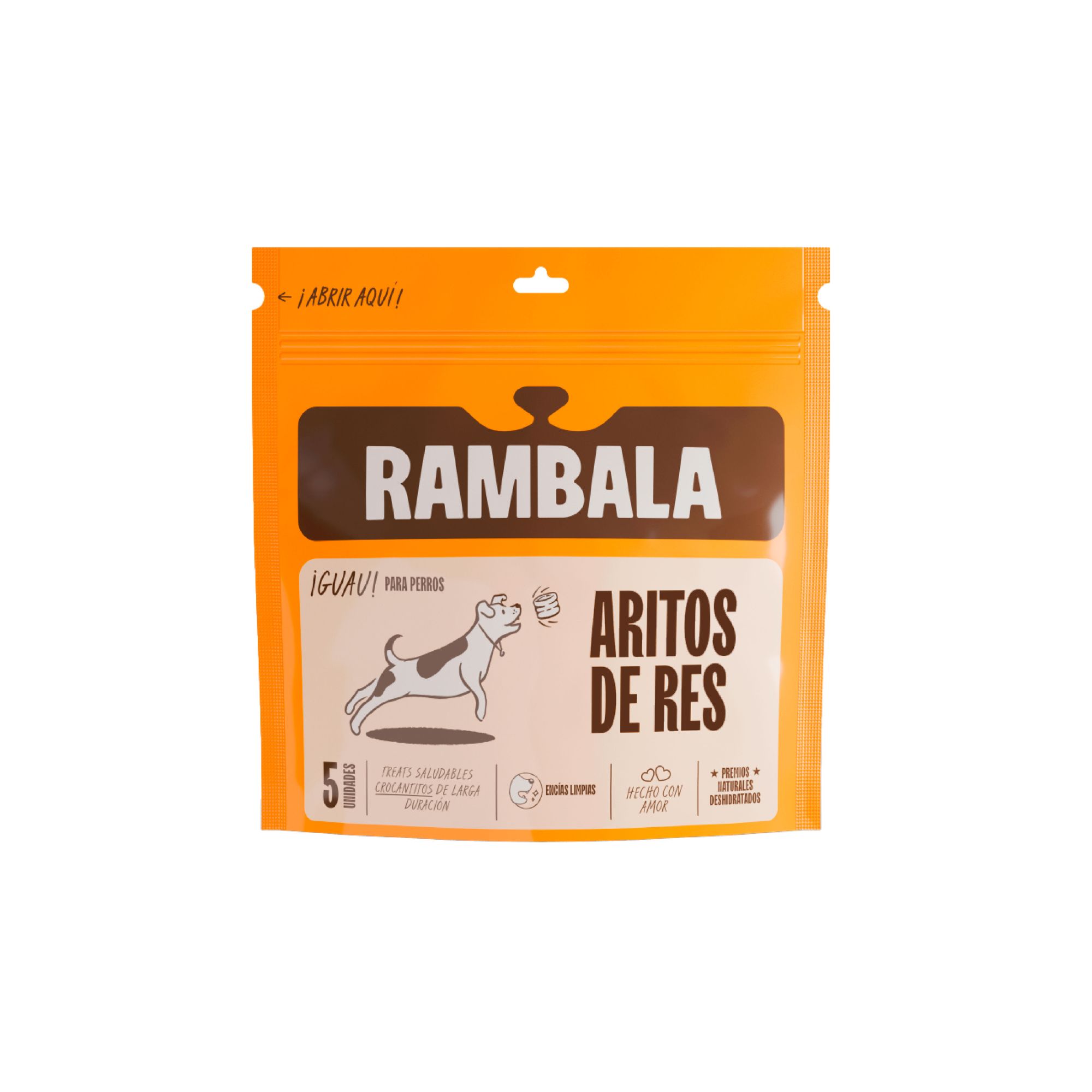 Alimento para Perro RAMBALA Snack Aritos de Res Doypack 5un