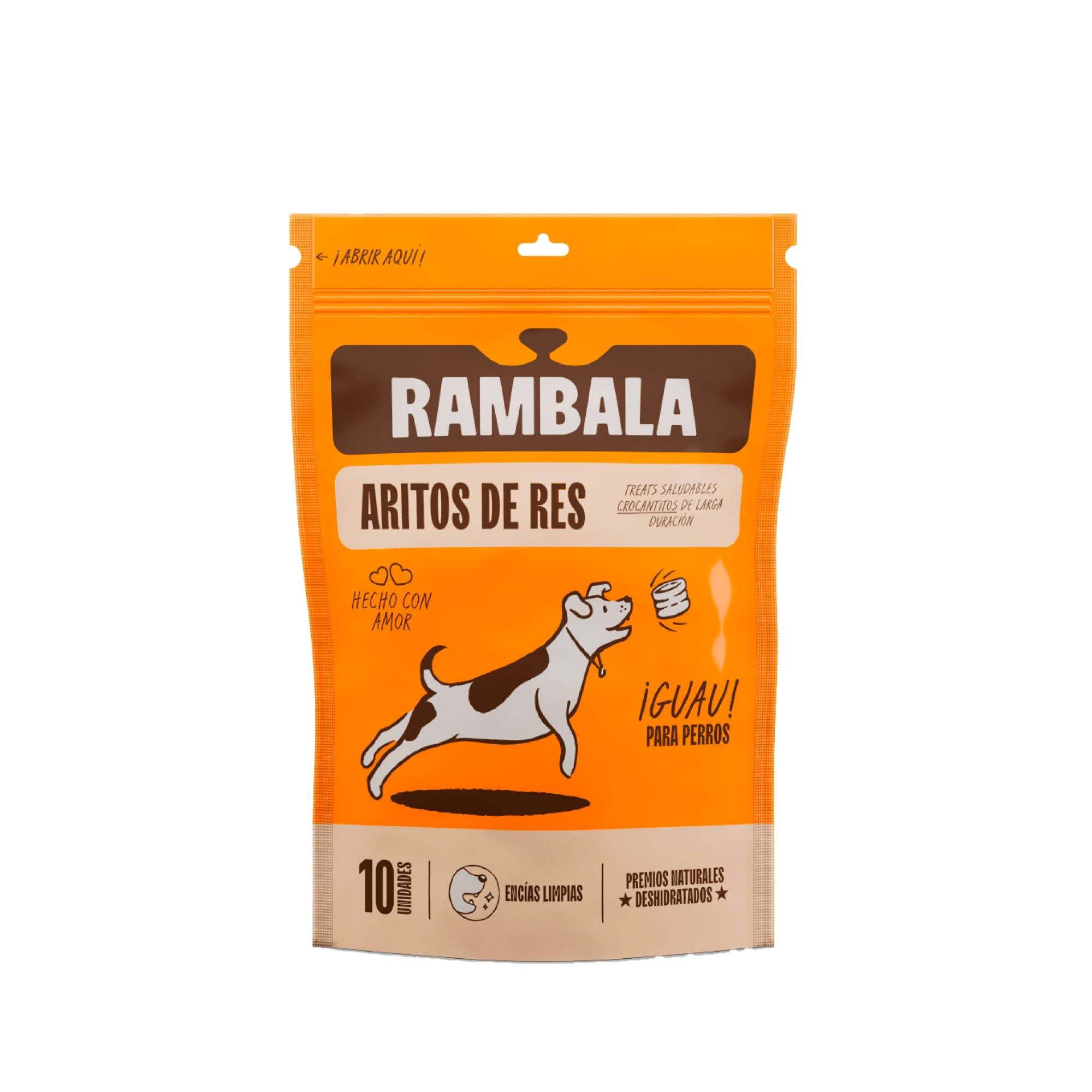 Alimento para Perro RAMBALA Snack Aritos de Res Doypack 10un