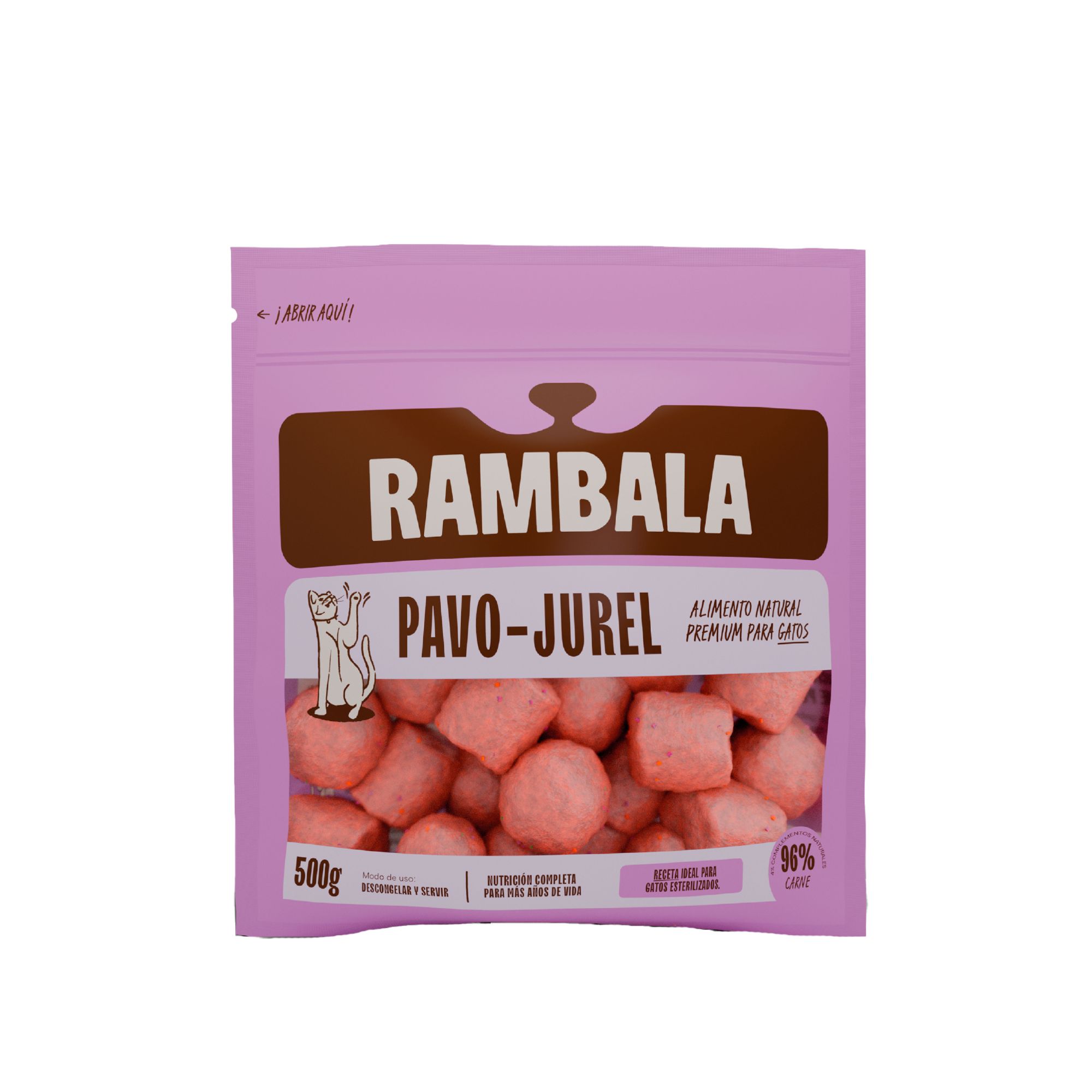 Alimento para Gato RAMBALA Sabor Pavo y Jurel Doypack 500g