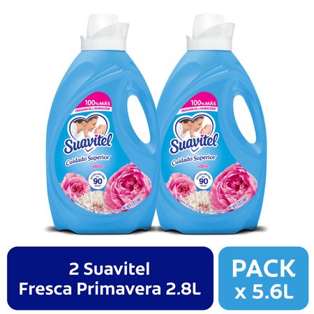 Pack SUAVITEL Suavizante Fresca Primavera Botella 2.8L x 2un