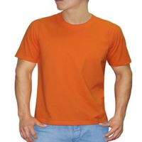 Polo Cuello Redondo Manga Corta Naranja M
