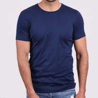 Polo Cuello Redondo Manga Corta Azul Marino M