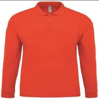 Polo Camisero Manga Larga Naranja M