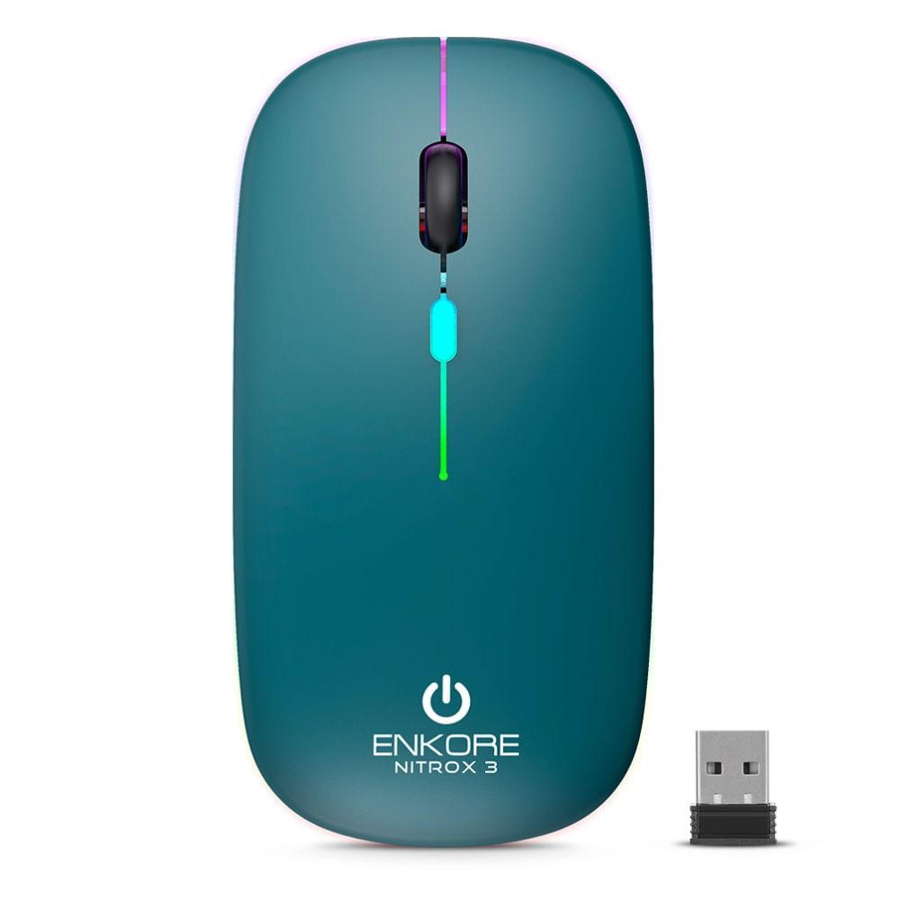Mouse Enkore Nitrox 3 ENK M205 Bluetooth 1200 DPI Verde