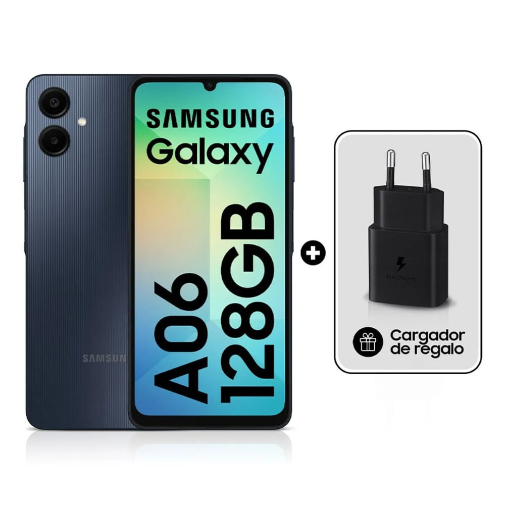 Celular SAMSUNG Galaxy A06 128GB 4GB RAM + Cargador