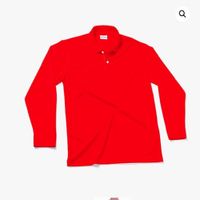 Polo Camisero Manga Larga Rojo S