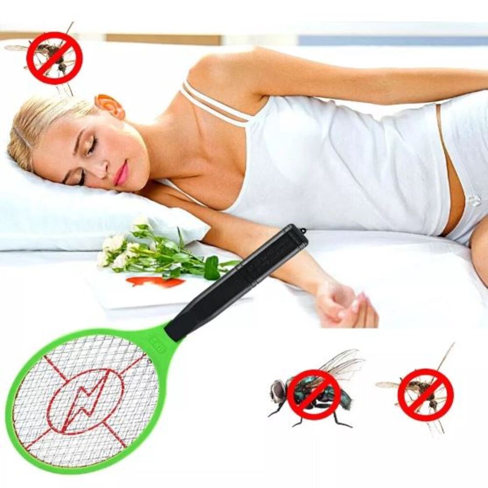 Dos Raqueta Electrica para mosquitos mata insectos