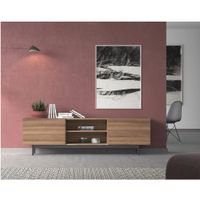 Mueble de TV Moderno Rafael Marrón 2 Puertas R&R MUEBLES