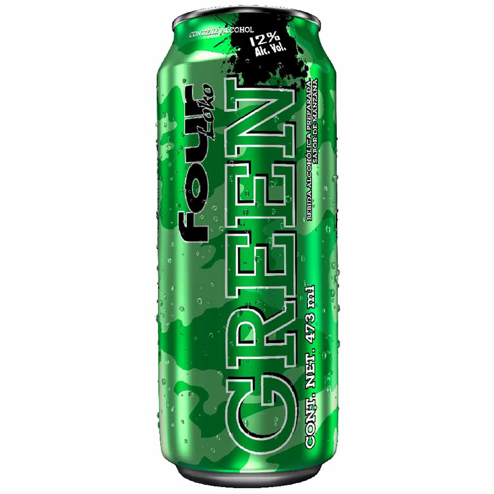 Bebida Alcohólica Preparada FOUR LOKO Green Lata 473ml plazaVea