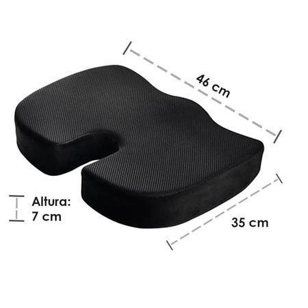 Cojin asiento herraje viscoelástica con gel y funda negra