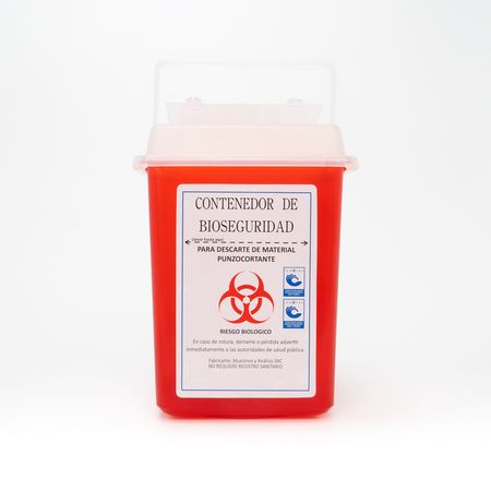 Contenedor de Bioseguridad de Plástico de 1.5 LITROS