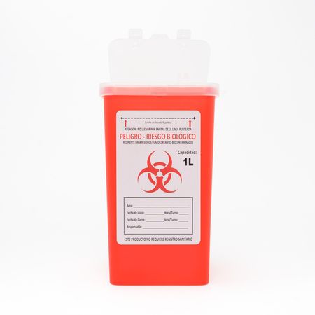 Contenedor de Bioseguridad de Plástico de 1 LITRO