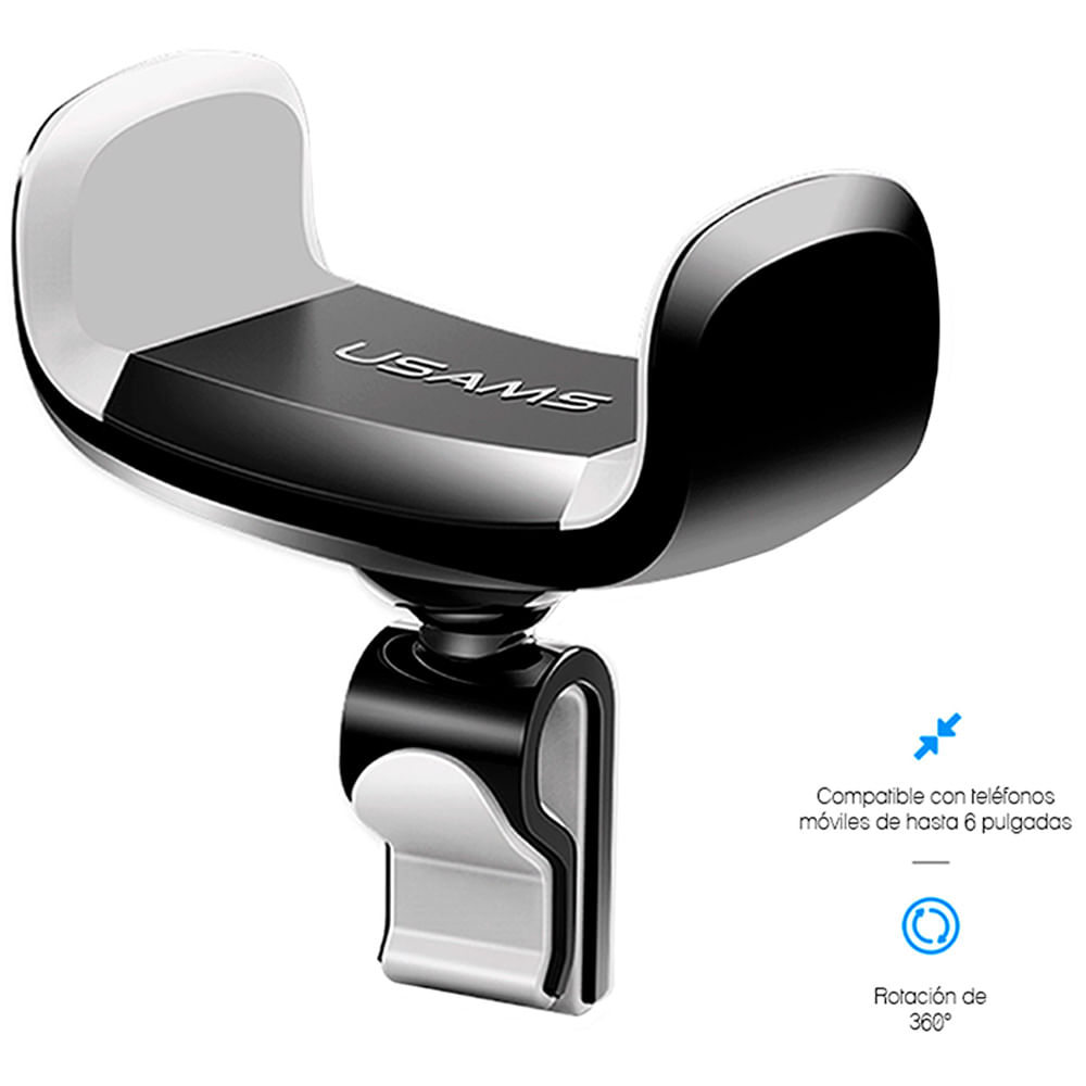Soporte de Celular para Auto USAMS Negro/Gris