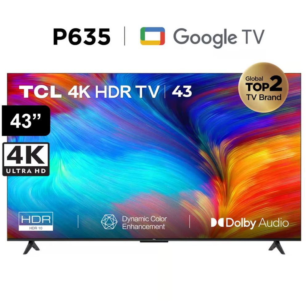 Televisor TCL 43 UHD 4K LED Smart Tv - Google TV 43P635