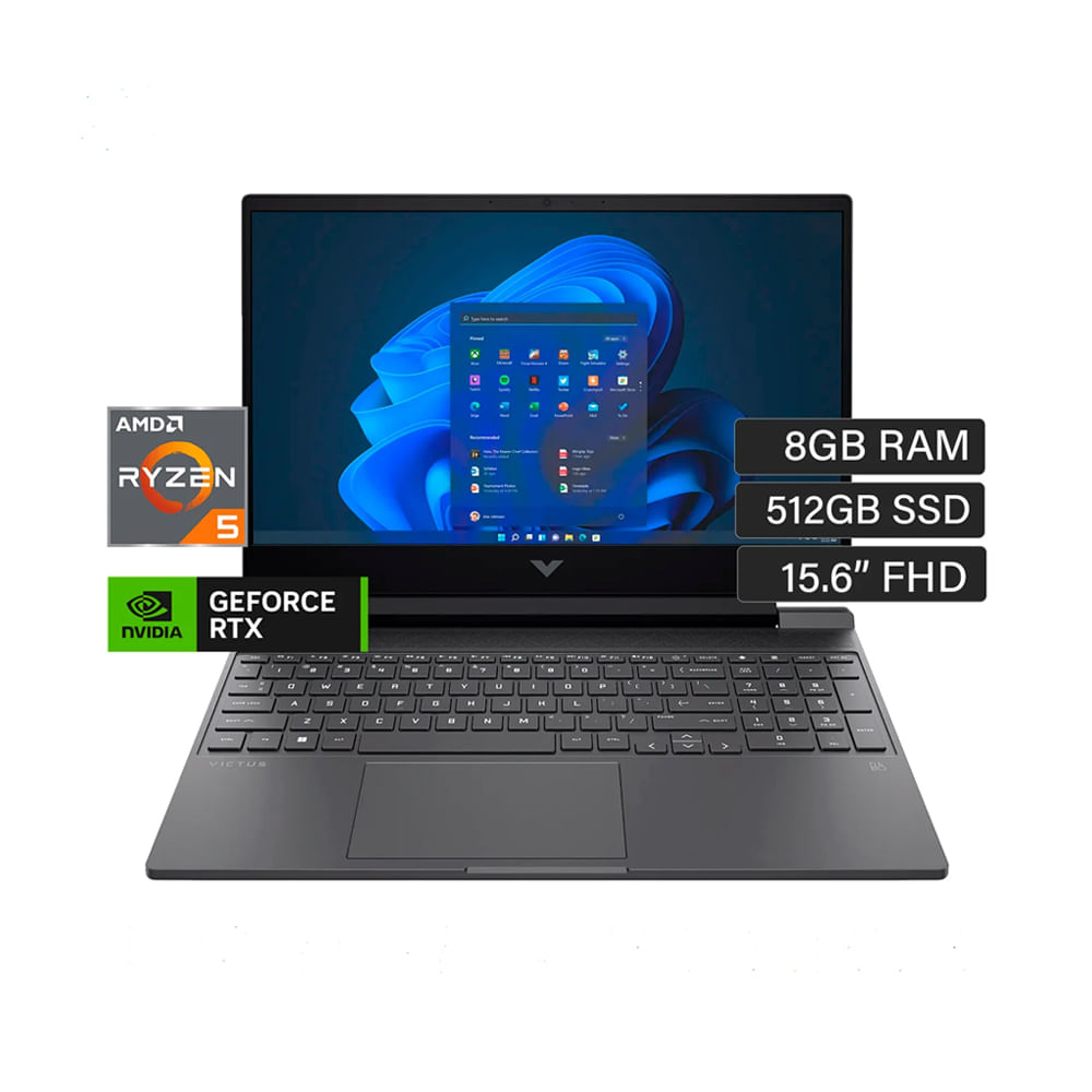 Laptop Hp VICTUS 15-FB2002LA AMD Ryzen 5-8645HS 8GB Ram 512GB SSD 15.6” FHD IPS 144 HZ