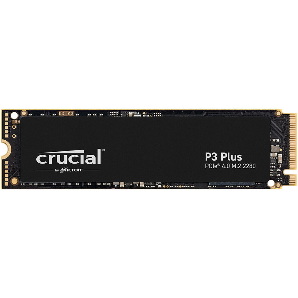 Crucial 1TB P3 Plus NVMe PCIe 4.0 M.2 SSD Interno - 5000 MB/s Lectura, 3600 MB/s Escritura, Micron 3