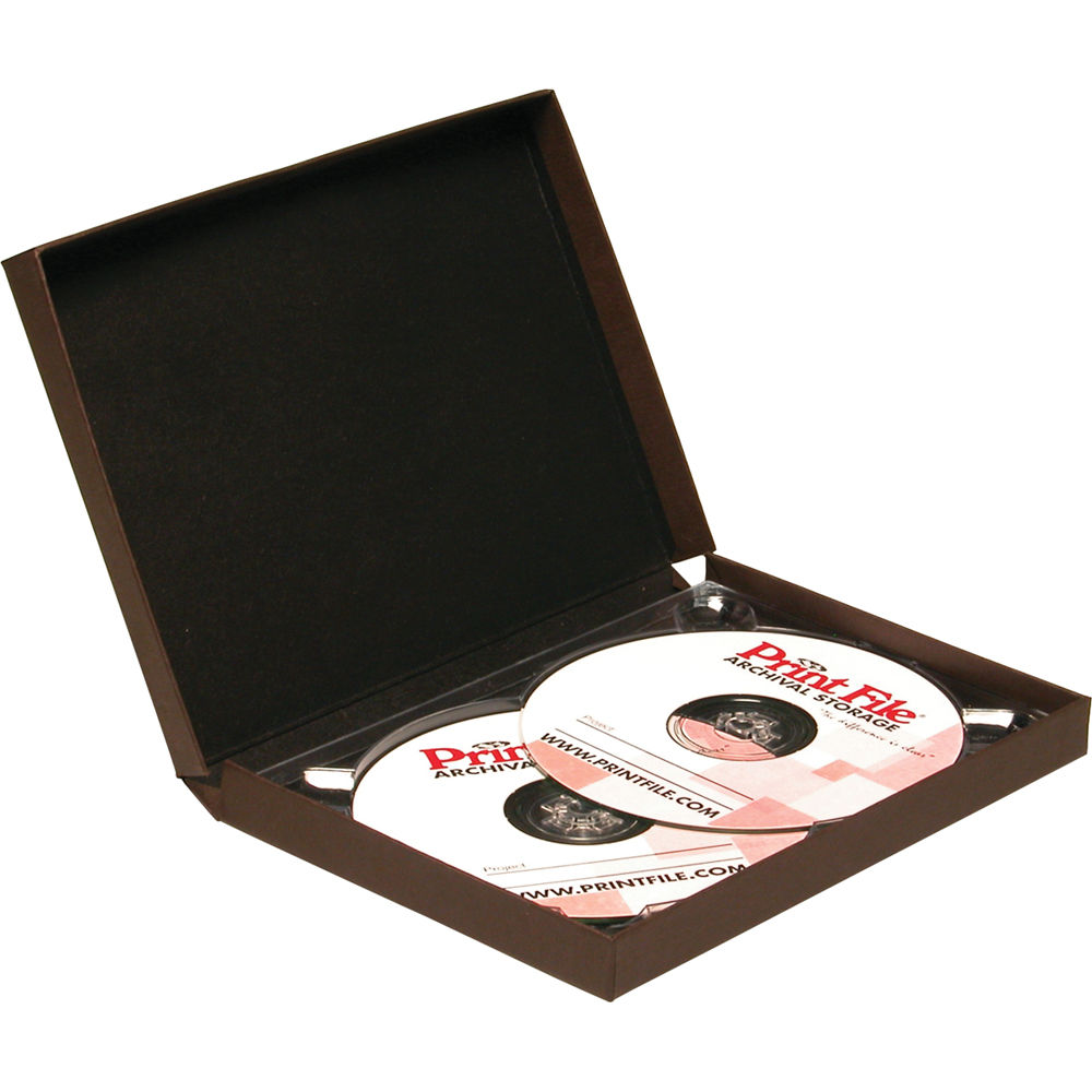Folios Clamshell Doble CD (Marrón) de Print File