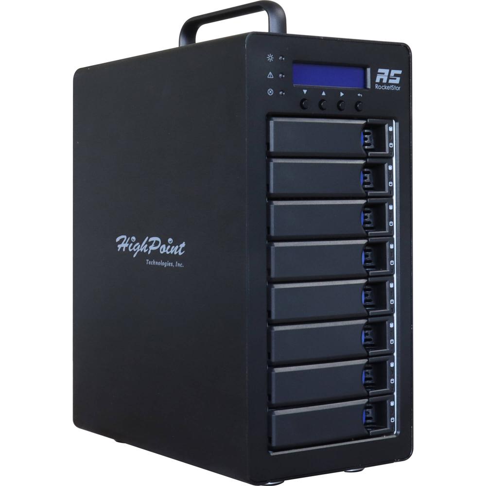 HighPoint RS6618V 8-Bay Thunderbolt 3 RAID Enclosure - 8 Bahías SATA III/SAS-3, 2 Puertos Thunderbol