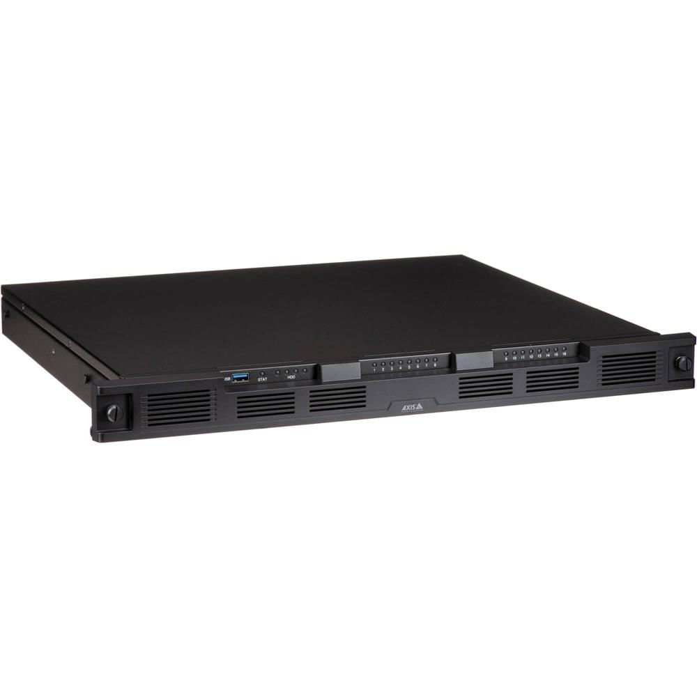 Grabador Axis Communications S3016 de 16 Canales en Rack 1U con Switch PoE de 16 Puertos (8TB) - Sop