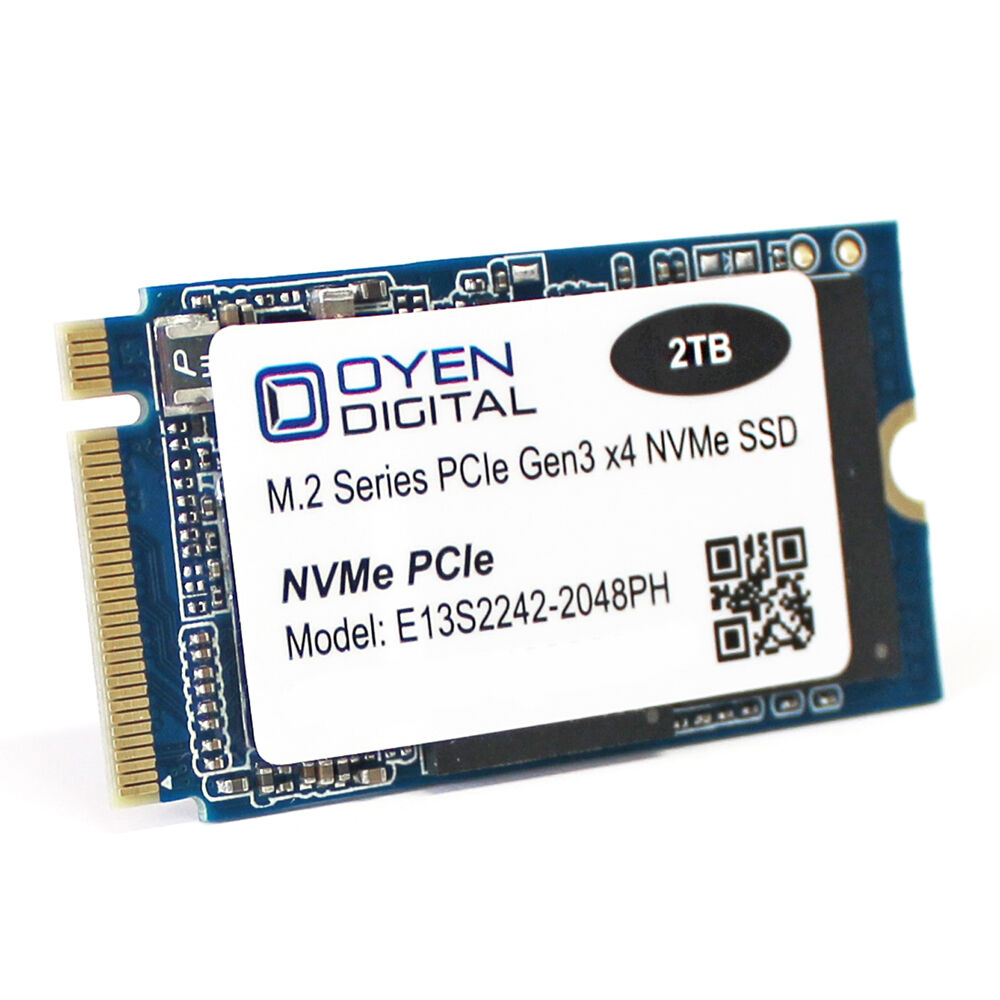Oyen Digital SSD Interno 2TB Dash Pro NVMe PCIe 3.0 M.2 - 2500 MB/s Escritura, 2100 MB/s Lectura, Co