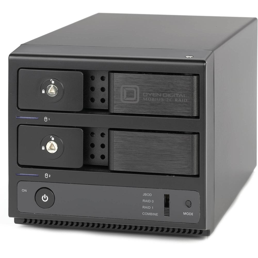 Oyen Digital Mobius 2C - Caja RAID USB 3.2 Gen 2 de 2 Bahías para Discos SATA III, Compatible con Wi