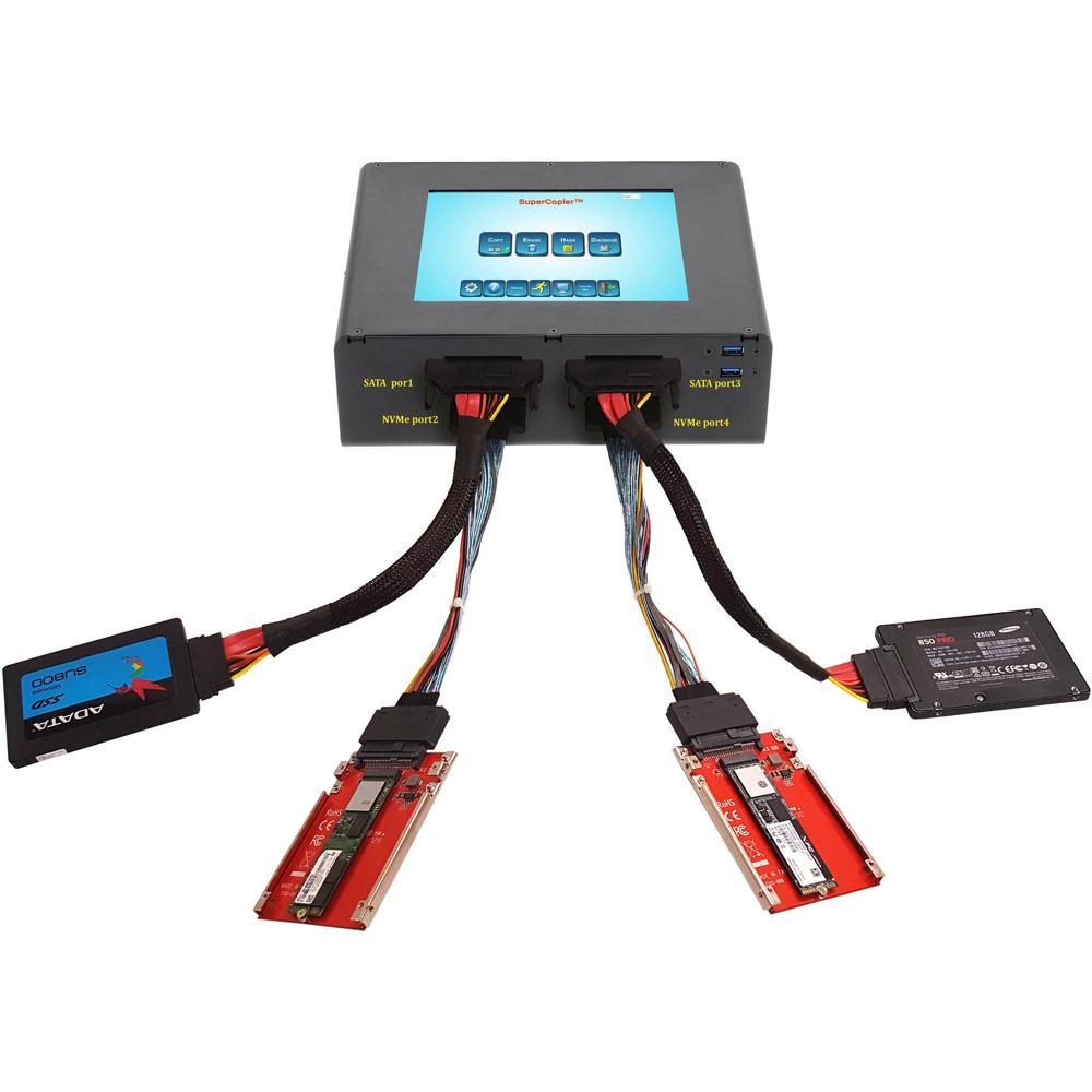 MediaClone SuperCopier IT Duplicador de Disco Portátil con Pantalla Táctil LCD de 8"", 2 Puertos NVMe