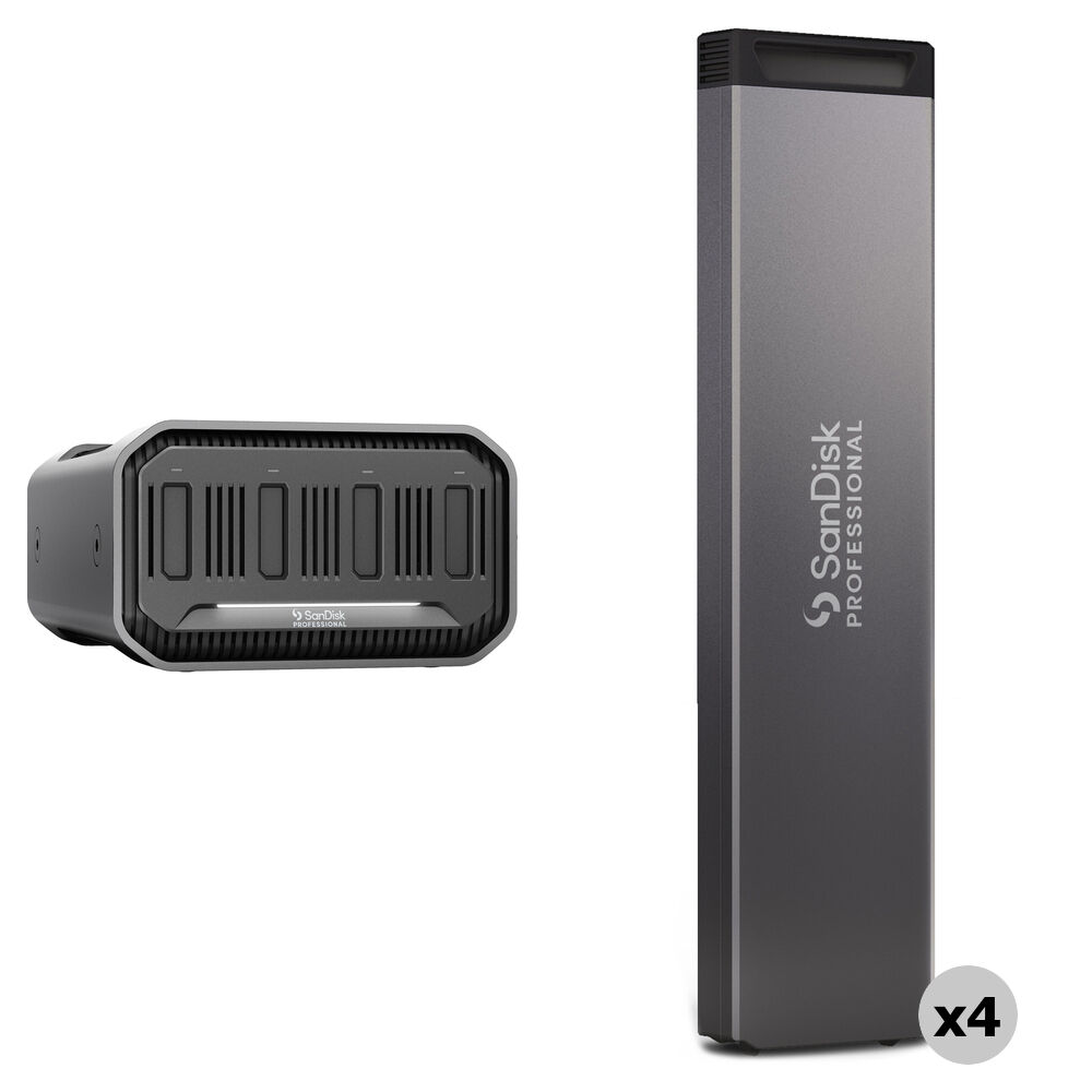 SanDisk Professional 16TB PRO-BLADE STATION Kit - 4 x 4TB SSD, 3000 MB/s, Thunderbolt 3, Edición 12K