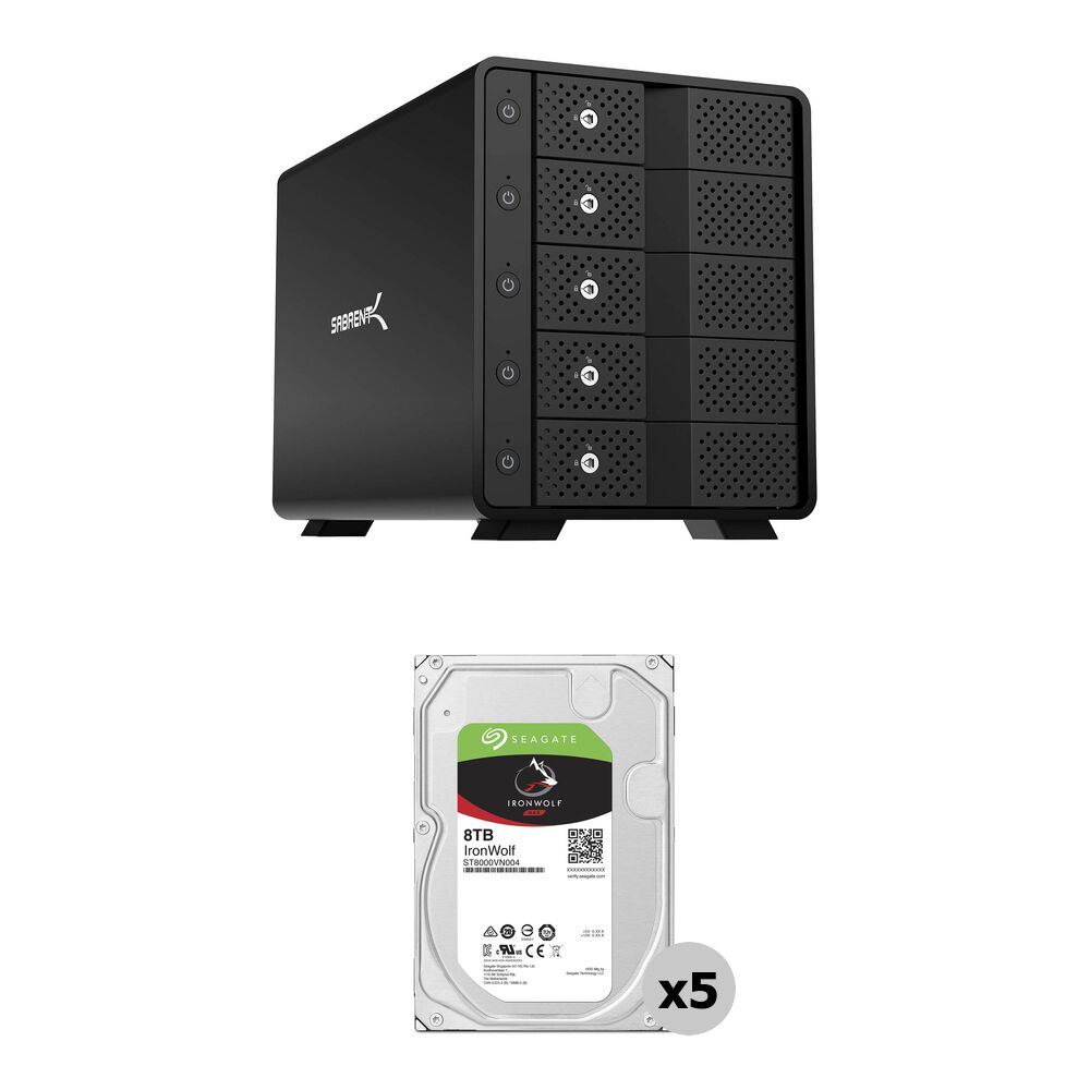 Sabrent USB 3.2 Gen 2 Estación de Acoplamiento sin Bandeja para 5 Discos Duros SATA de 3.5"" - Kit de