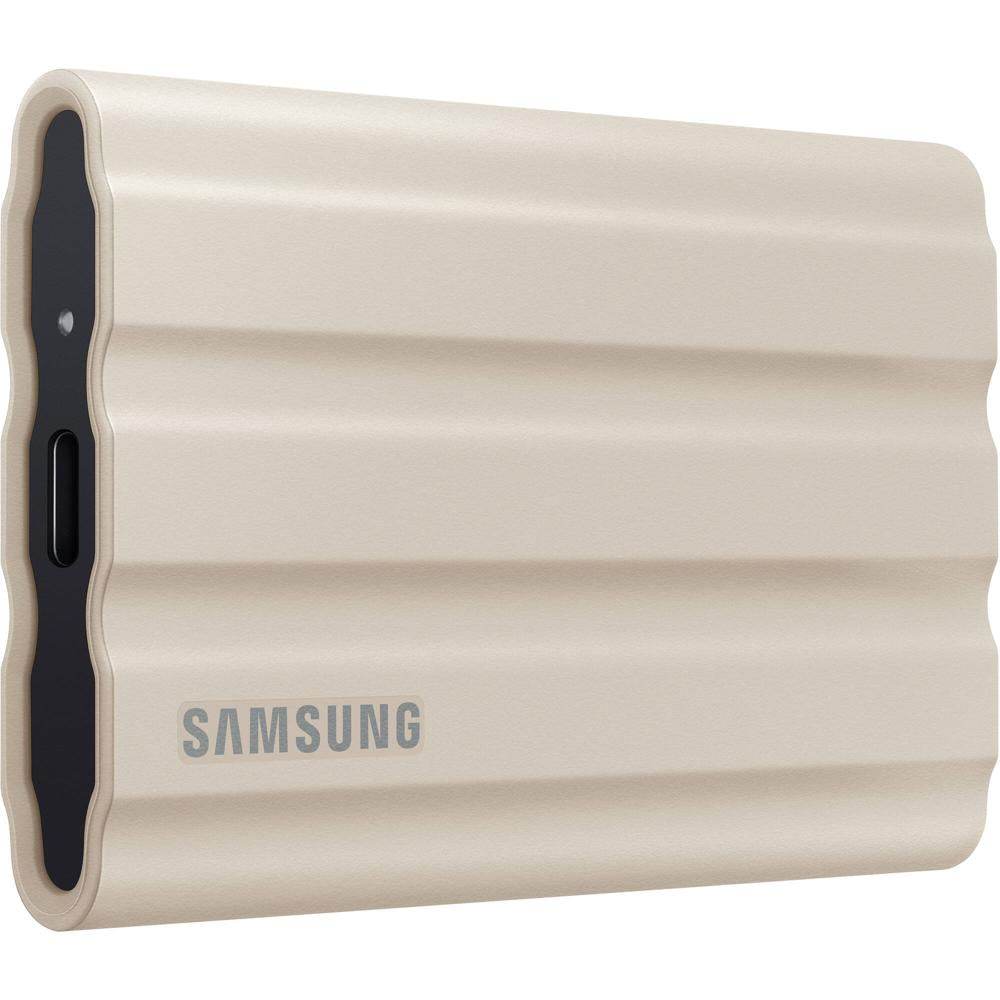 Samsung 1TB T7 Shield SSD Portátil (Beige) - Almacenamiento Rápido, Diseño Resistente, Compatible co