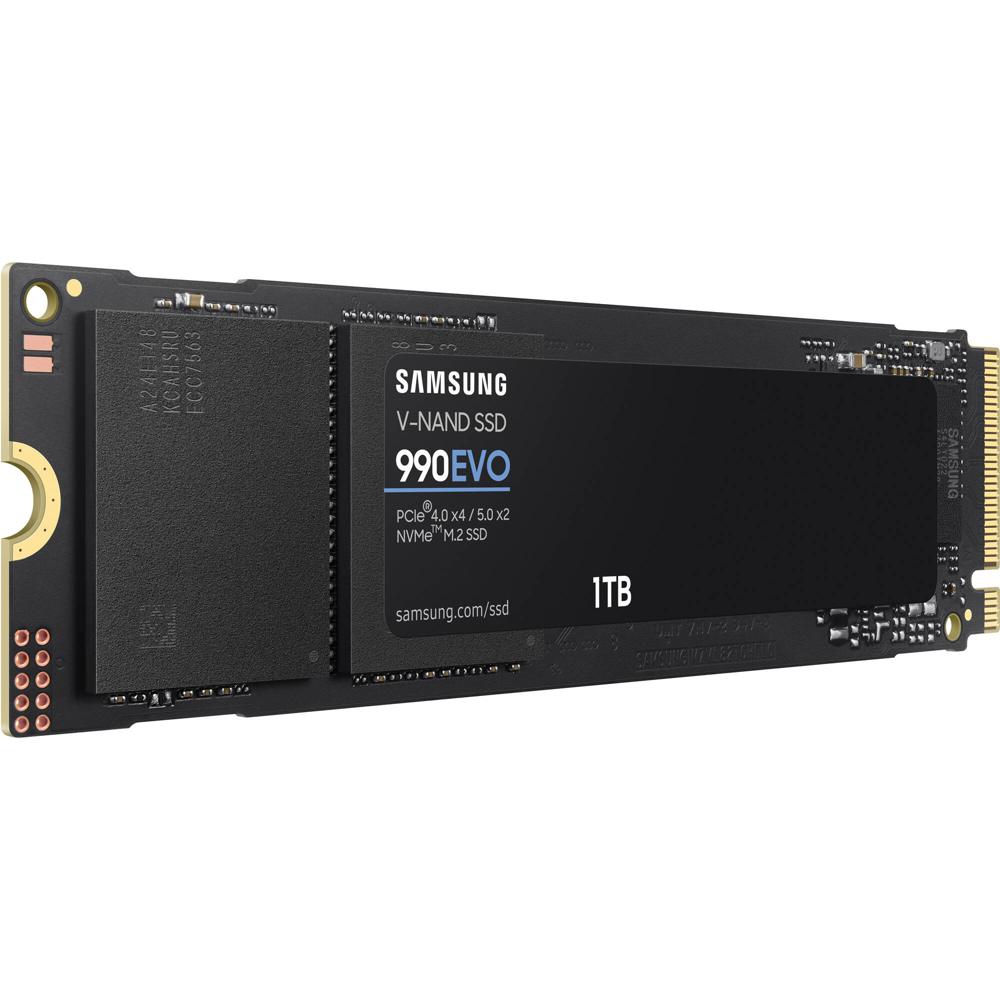 Samsung 1TB 990 EVO SSD M.2 2280 PCIe 4.0 x4 / 5.0 x2 - Lecturas 5000 MB/s, Escrituras 4200 MB/s, V-