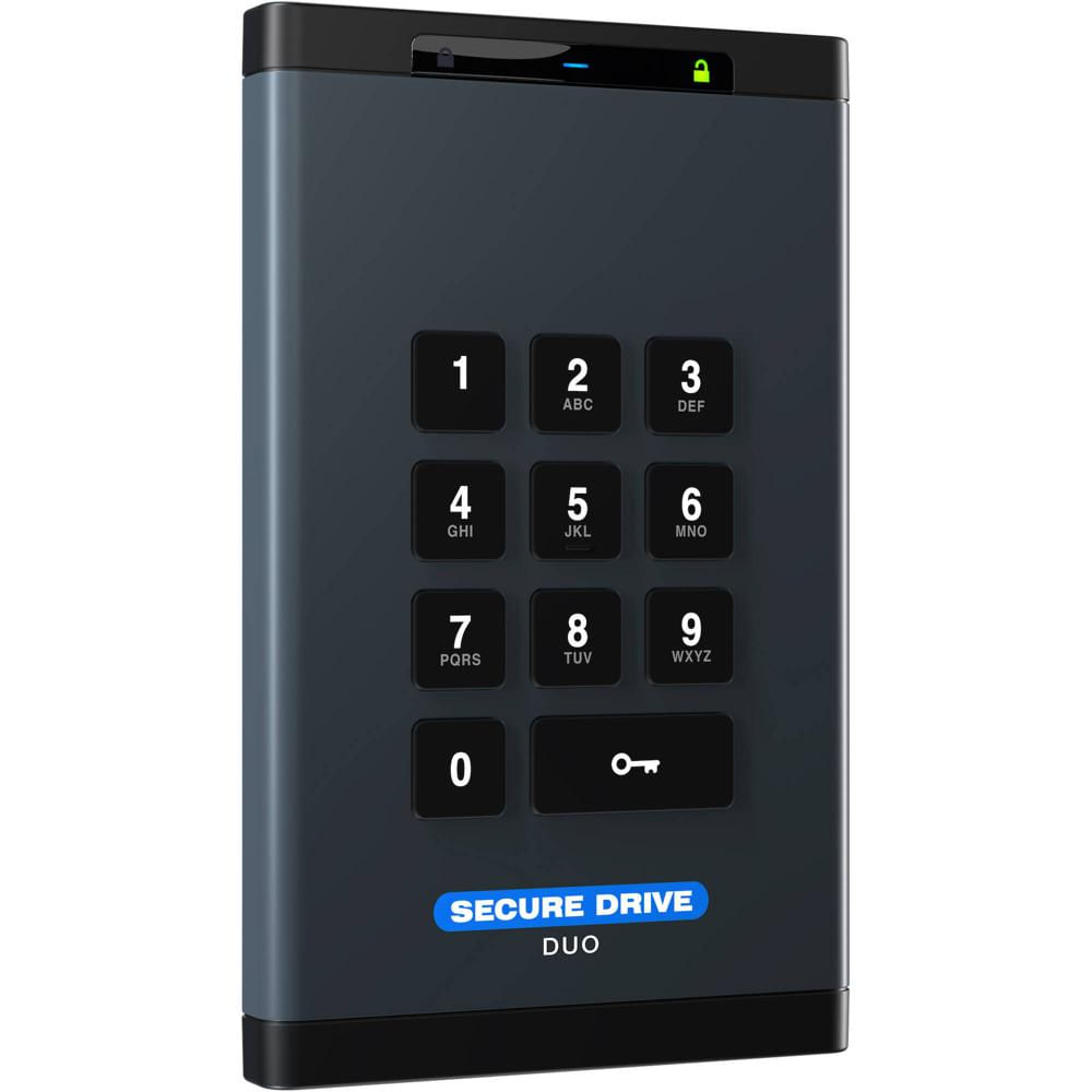 SecureData 8TB SecureDrive DUO SSD Externo Encriptado por Hardware USB 3.1 Gen 1 - Velocidad de Tran