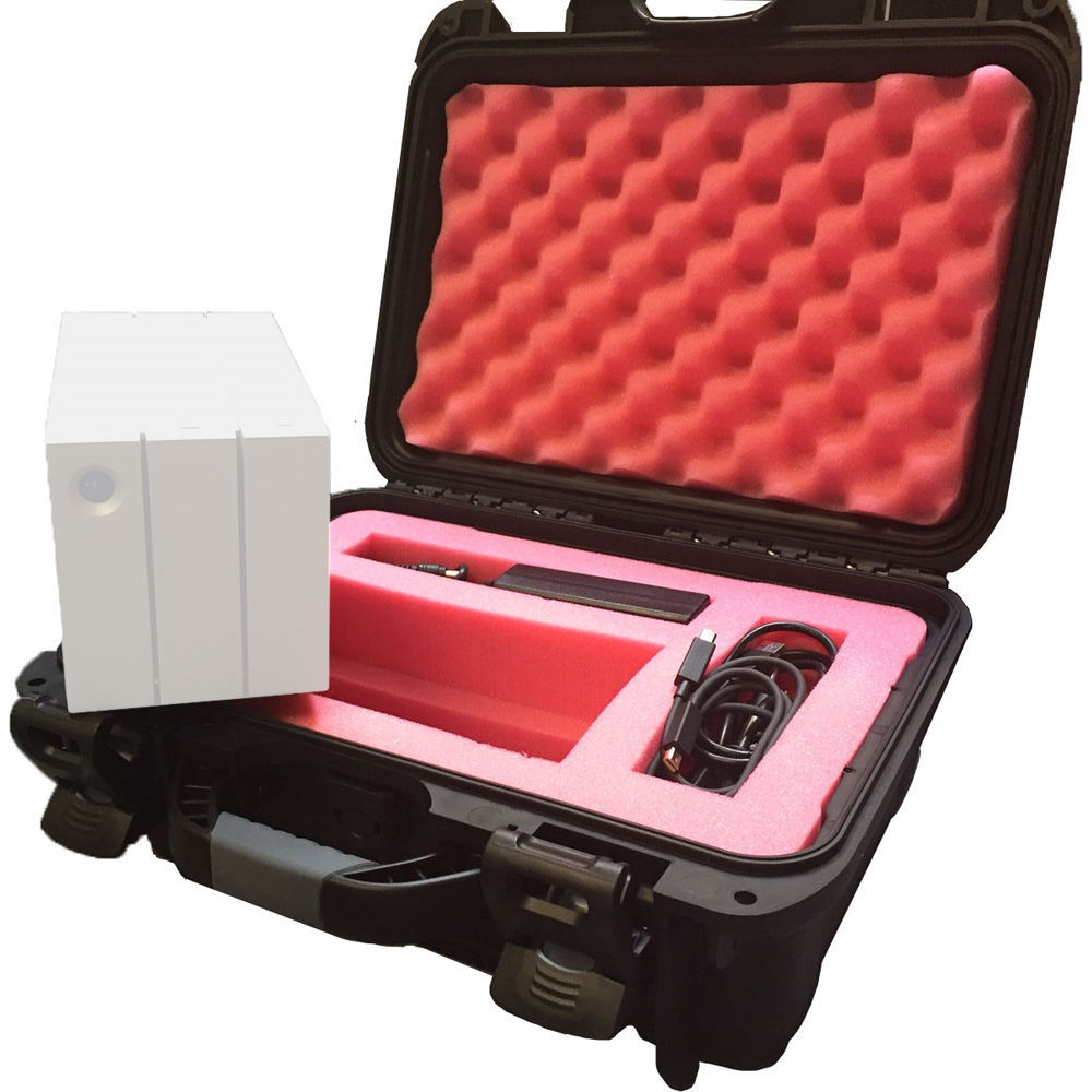 Funda para Transporte de Tortuga para LaCie 2big RAID Array (Negra) - Impermeable IP7X, Resistente a