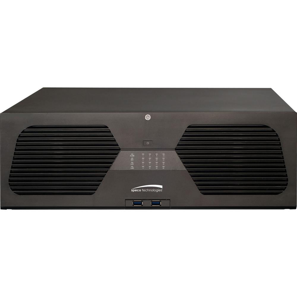 Speco Technologies N128NR NVR de 128 Canales 8MP (Sin HDD) - Soporta hasta 128 Cámaras, Resolución d